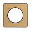 Plaque de finition simple Schneider Electric Odace Touch cuivre liseré anthracite