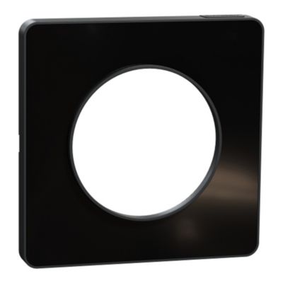 Plaque De Finition Tactile Schneider Odace Touch - Miroir Brillant Fumé Anthracite - Réf. S540802K1