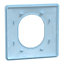 Plaque de finition simple Schneider Electric Ovalis bleu azurin