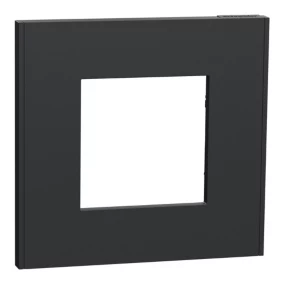 Plaque de finition simple Schneider Electric Unica Déco gris anthracite
