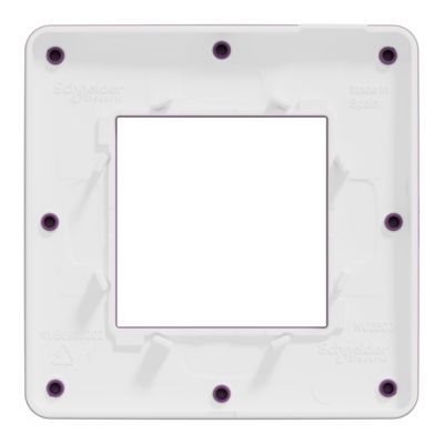 Plaque de finition simple Schneider Electric Unica Déco prune liseré blanc