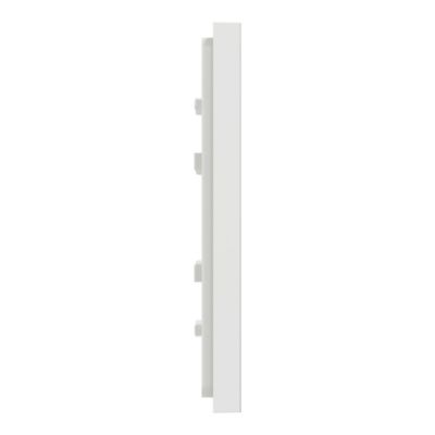 Plaque de finition simple Schneider Electric Unica Déco Subtil blanc liseré argenté