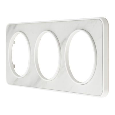Plaque de finition triple Jacobsen Espen marbré blanc à assembler