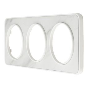 Plaque de finition triple Jacobsen Espen marbré blanc à assembler