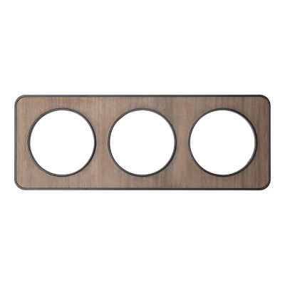Plaque de finition triple Jacobsen Espen noyer à assembler