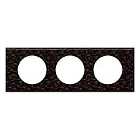 Plaque de finition triple Legrand Céliane matière cuir pixels