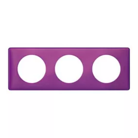 Plaque de finition triple Legrand Céliane Métal Violet Irisé