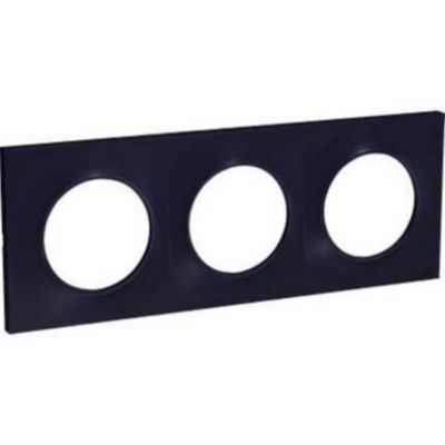 Plaque de finition triple Schneider Electric Odace Styl anthracite