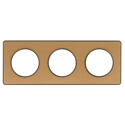 Schneider - Odace Touch - Plaque bronze brossé avec liseré anthracite
