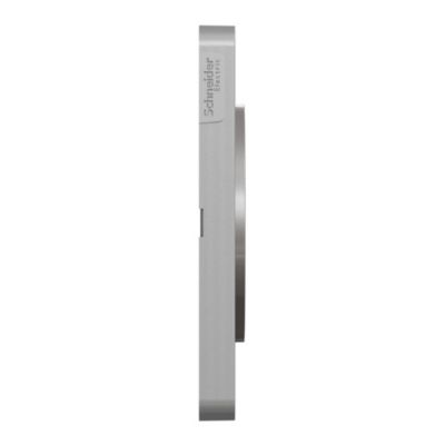 Plaque de finition triple Schneider Electric Odace Touch wengué liseré aluminium