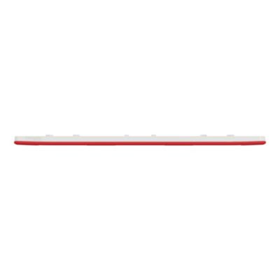 Plaque de finition triple Schneider Electric Unica Déco rouge cardinal liseré blanc