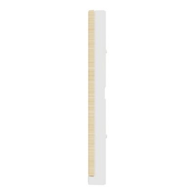 Plaque de finition triple Schneider Electric Unica Pure bois nordique liseré blanc