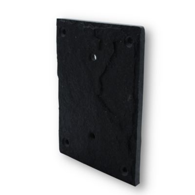 Plaque de numéro de rue, en schiste, noir, L.11,5 x l.15 cm, Chapuis CIXA10