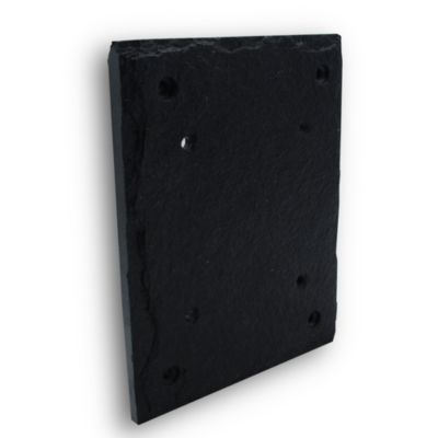 Plaque de numéro de rue, en schiste, noir, L.15 x l.18,5 cm, Chapuis CIXA11
