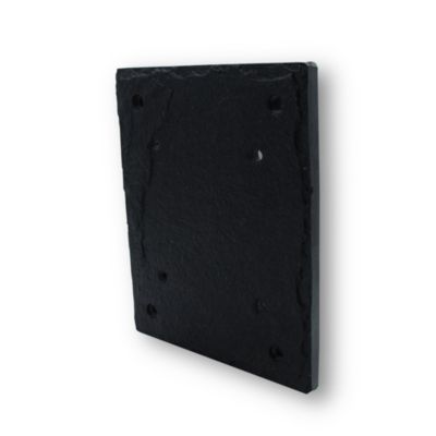 Plaque de numéro de rue, en schiste, noir, L.15 x l.18,5 cm, Chapuis CIXA11