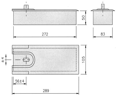 Plaque de pivot 710.01 pour série 8610 inox - LCN - 3050705064