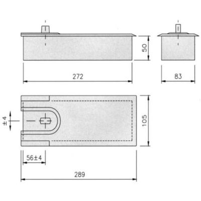 Plaque de pivot 710.01 pour série 8610 inox - LCN - 3050705064