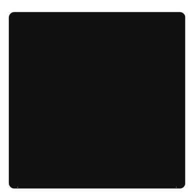 Plaque de protection sol noir sablé EQUATION Pétale, l.80 cm x H.100 cm
