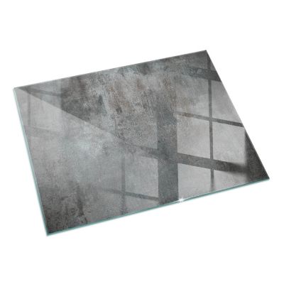 Plaque de protection verre trempé cheminée Tulup 60x40 cm Texture de surface brute 1 pc