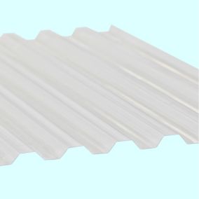Plaque de PVC ondulée Greca l.1.04m x L.2.5m ép. 0.8mm transparent 5pcs