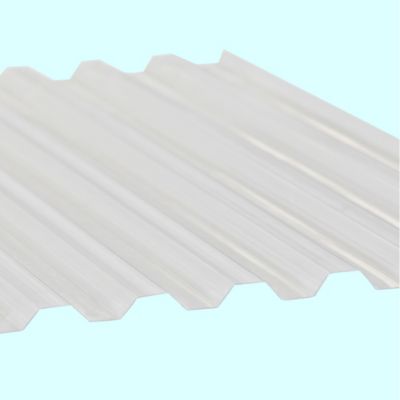 Plaque de PVC ondulée Greca l.1.04m x L.2m ép. 0.8mm transparent 5pcs