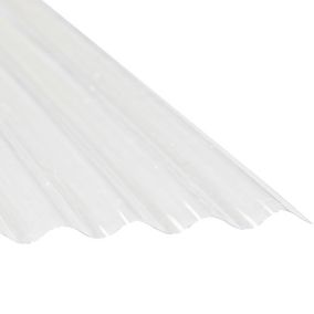 Plaque de PVC petite ondulation l.0.90cm x L.2cm ép; 0.8mm transparent 5pcs