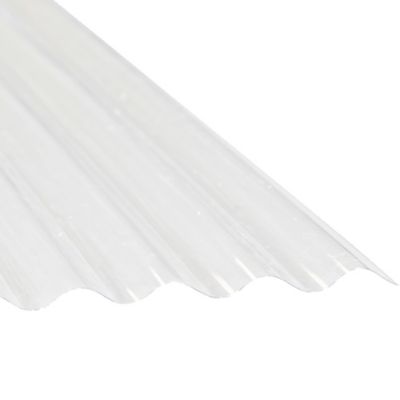 Plaque de PVC petite ondulation l.0.90m x L.2.5m ép. 0.8mm transparent 5pcs
