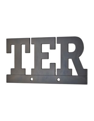 Plaque de signalisation TER, alliage à visser, hauteur 80mm, noir - THIRARD