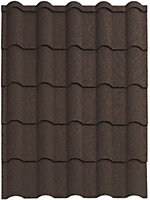 Plaque de toiture Easy-Tuile Gallea marron L.114 cm