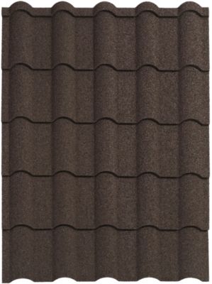 Plaque de toiture Easy-Tuile Gallea marron L.114 cm