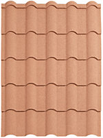 Plaque de toiture Easy-Tuile Gallea terracotta L.114 cm