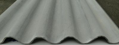Plaque de toiture ondulée en fibre de ciment gris 2 x 0.92 m