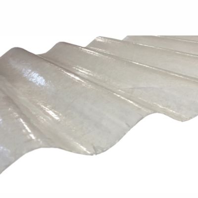 Plaque de toiture polyester petite ondulation l.0.90M x L.3m ép.0.8mm translucide 5pcs