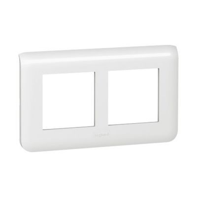 Plaque double interrupteur horizontal Legrand Mosaïc