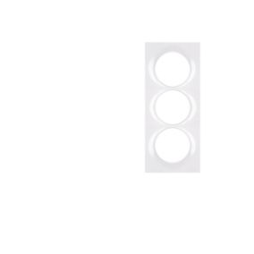 Plaque enjoliveur triple verticale ent. 57 mm blanche Schneider Odace Styl
