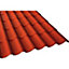 Plaque imitation tuile PVC Nordika rouge (vendue à la plaque)