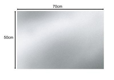 Plaque magnétique adhésive effaçable argent L.70 x H.50 cm