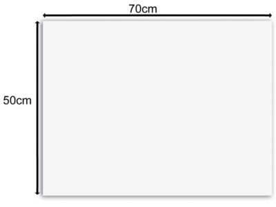 Plaque magnétique adhésive effaçable blanc L.70 x H.50 cm