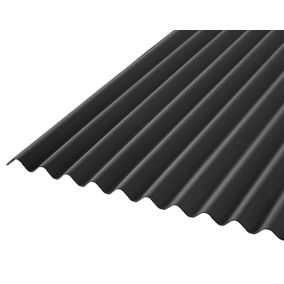 Plaque ondulée bitumée noir 200 x 93 cm (vendue à la plaque)