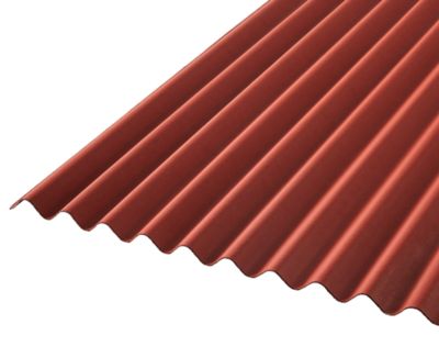Plaque ondulée bitumée rouge 200 x 93 cm (vendue à la plaque)
