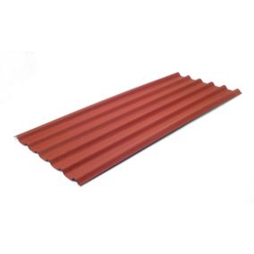 Plaque ondulée Easyfix rouge 82cm x 2m Onduline