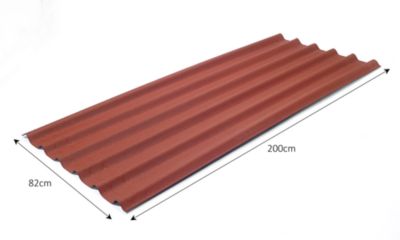 Plaque ondulée Easyfix rouge 82cm x 2m Onduline