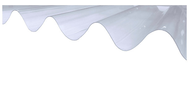 Plaque ondulée polycarbonate transparent 200 x 100 cm (vendue à la plaque)