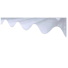 Tôle ondulée SAND28 Blanc Gris Longueur 100 cm Épaisseur 5 dixièmes