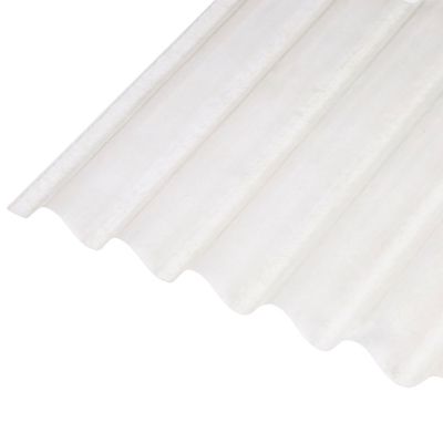 Plaque ondulée polyester transparent 250 x 90 cm (vendue à la