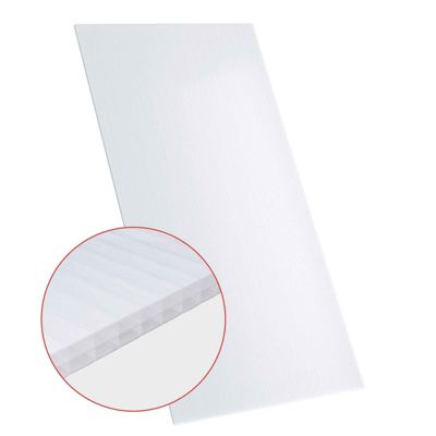 PLAQUE POLYCARBONATE ALVÉOLAIRE 3500 x 980 x 16MM Opaline, ep.16 mm, l.98 cm, L.3,5 m