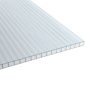Plaque polycarbonate alvéolaire l.1.05 x L.4m, ep.10 mm, 1.7KG/M2 2 parois Transparente 5pcs