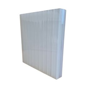 Plaque polycarbonate alvéolaire l.1.25 x L.4m, ep.32 mm, 3.8KG/M2 10 parois Opale 5pcs