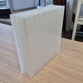 Plaque polycarbonate alvéolaire l.1.25 x L.4m, ep.55 mm, 5KG/M2 10 parois opale 5pcs