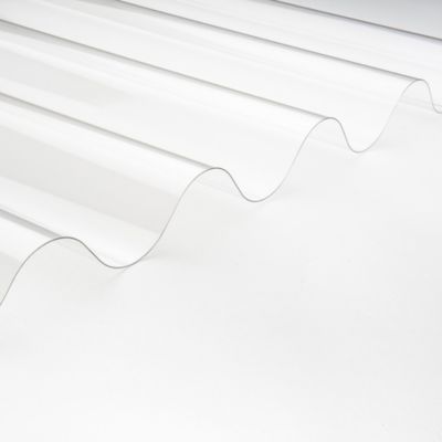 Plaque polycarbonate grande onde l. 0.92 x L. 2 m, ép. 1 mm, transparent (lot de 5pcs)